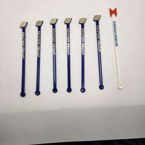 Vintage United Airlines Blue Stirrers Set